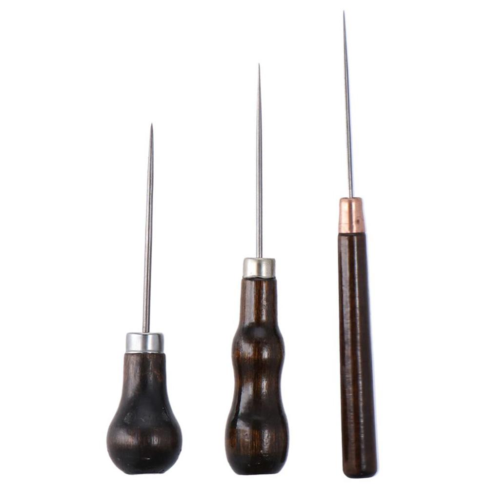 Leatherwork Punching Tool - 3 buah alat syal goresan pegangan