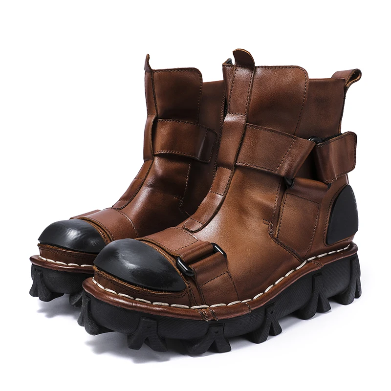 Leather Work Fabric - Sepatu Bot Sepeda Motor Kulit Asli