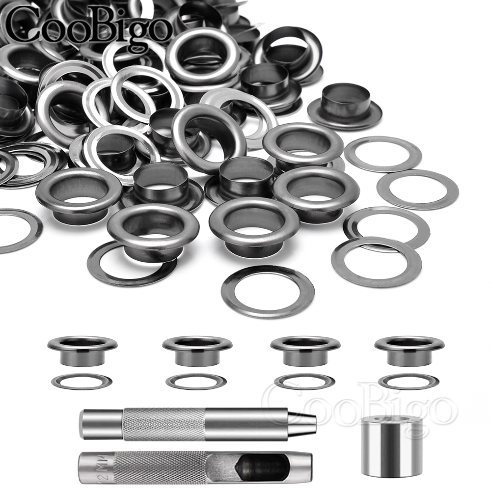 Leatherwork Eyelets - Kit alat Grommet logam, alat pemasang