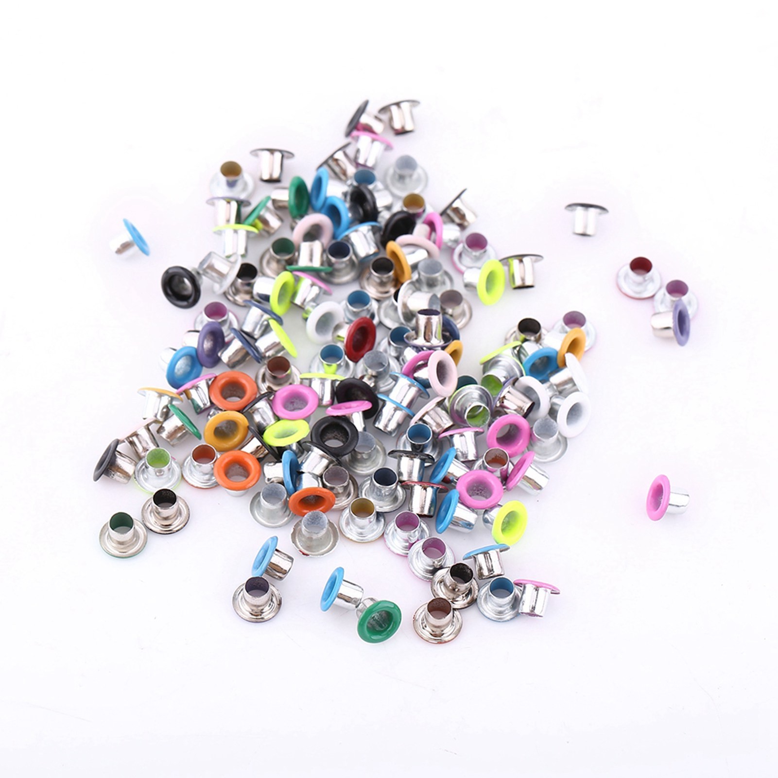 Leatherwork Eyelets - 500 Buah Warna Campuran 3Mm Bentuk
