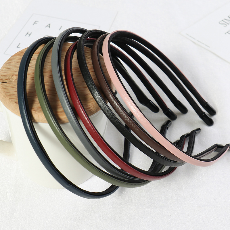 Leatherwork Rings - Ikat Rambut Tipis Polos Kulit Pu
