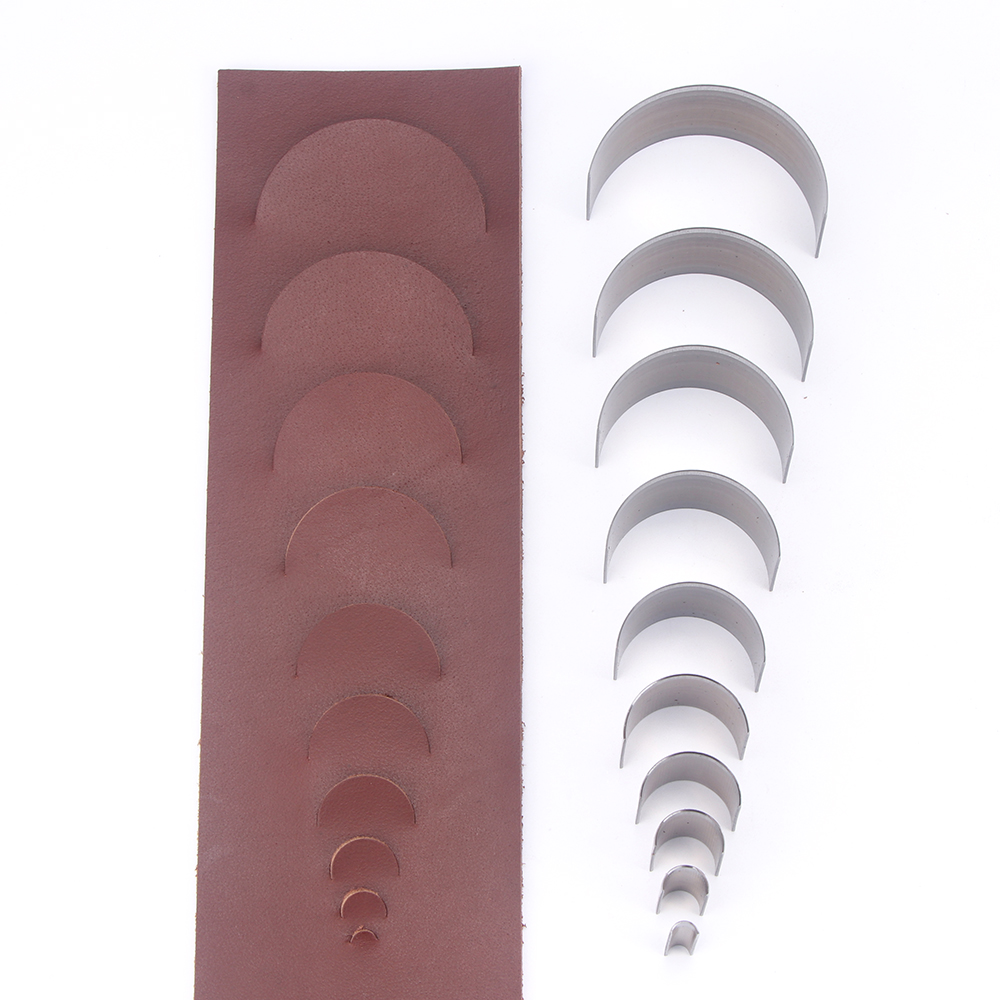 Leatherwork Rings - 10pc/set Alat Pemotong Setengah Lingkaran untuk
