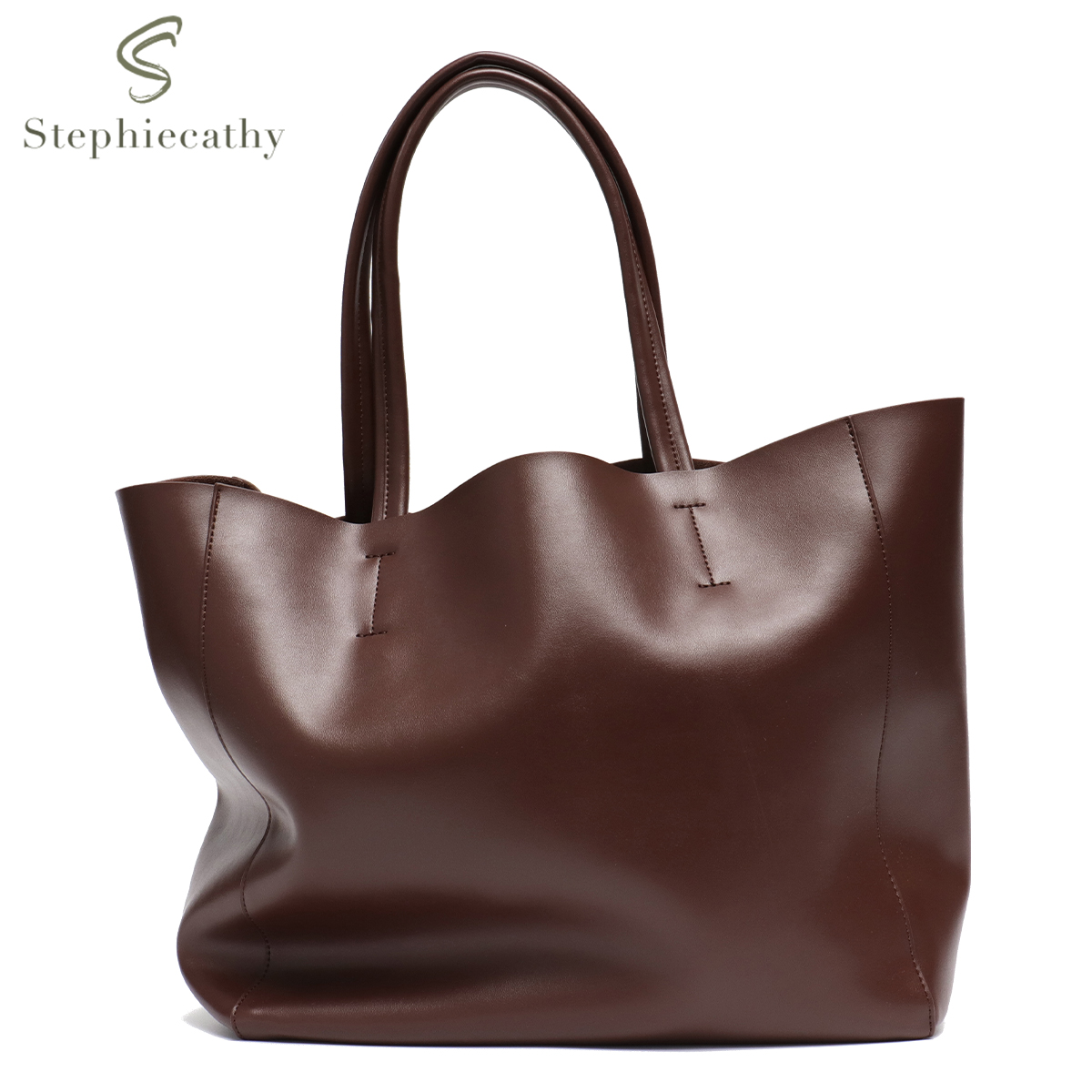 Leather Work Laptop Bag - Tas jinjing kapasitas besar untuk wanita,