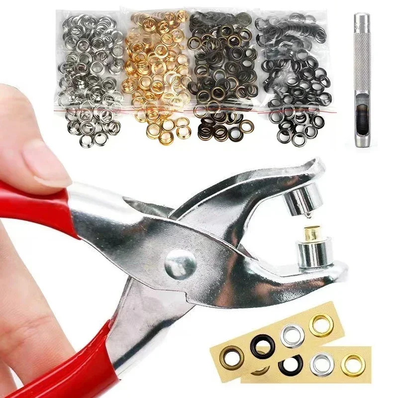 Leatherwork Eyelets - 100set 4mm lubang tali logam dan