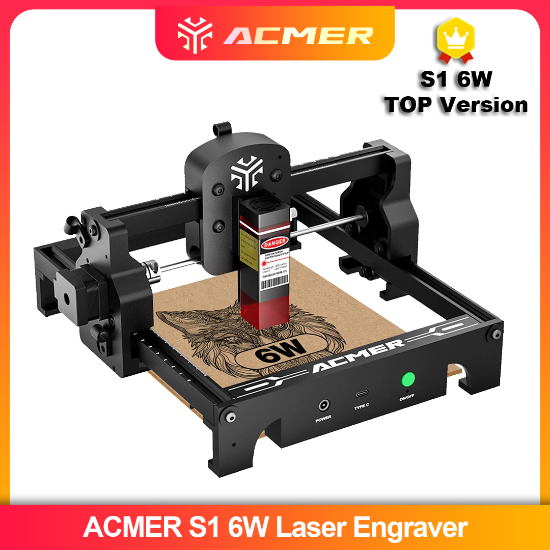 Leatherwork Machine - ACMER S1 2.5/3.5/6W Mesin Pengukir Laser