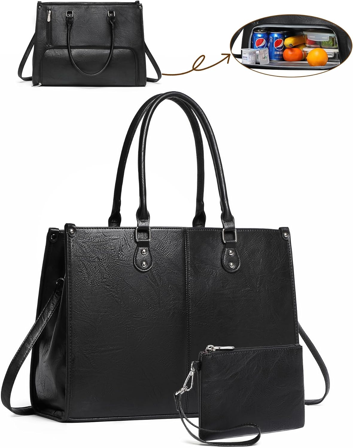 Tas Laptop 2 in 1 dengan Kompa - Leather Work Laptop Bag ulasan dan harga