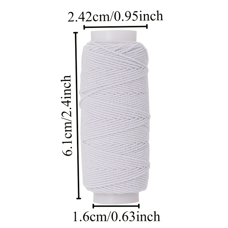 20M Benang Elastis Hitam Putih - Waxed Thread Linen ulasan dan harga