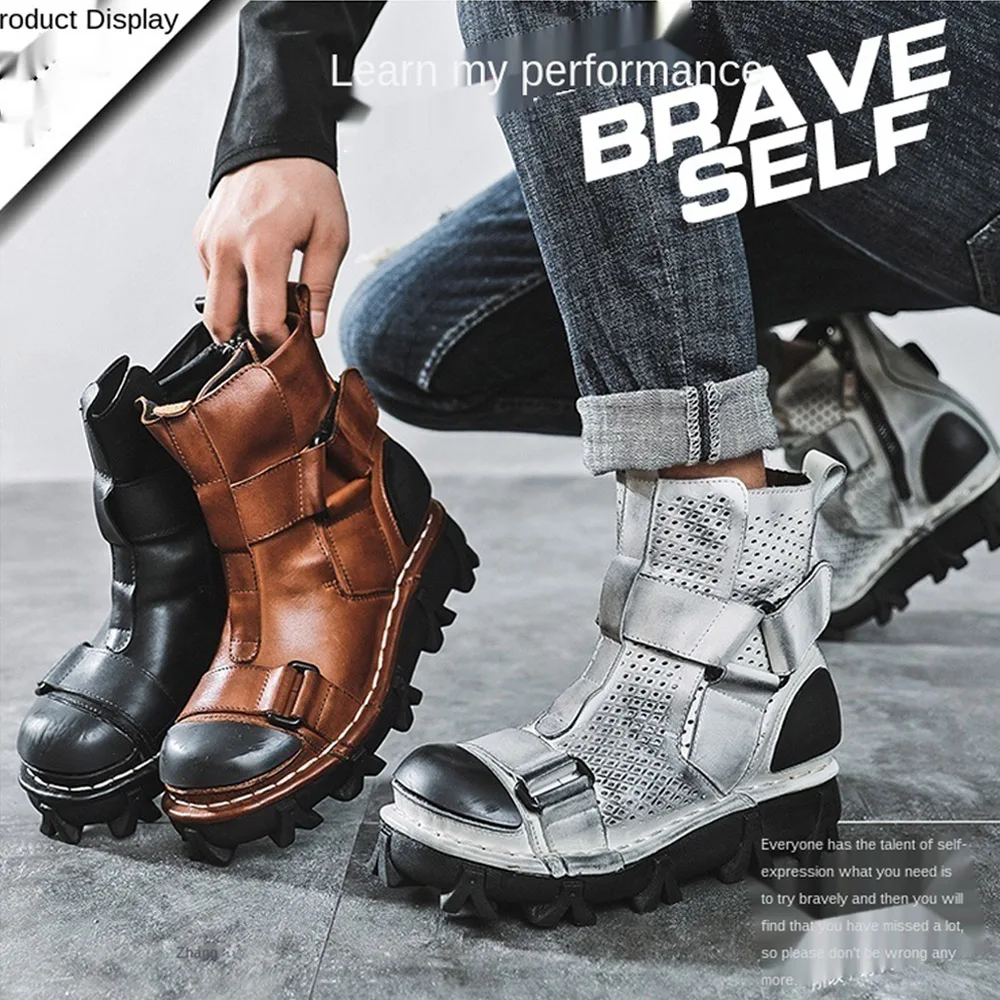 Sepatu Bot Sepeda Motor Kulit  - Leather Work Fabric ulasan dan harga