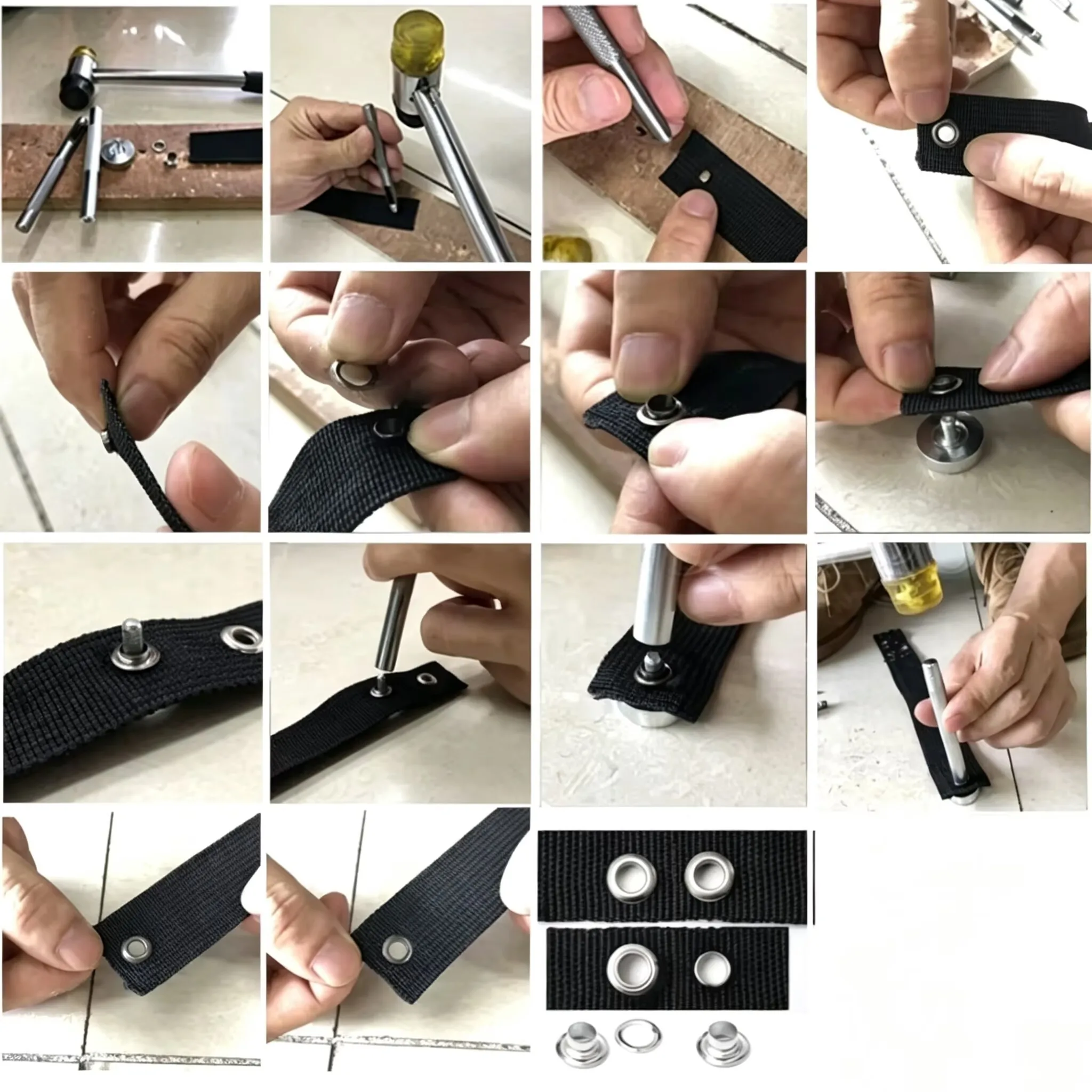 100 Set Cincin Grommet Logam u - Leatherwork Eyelets ulasan dan harga