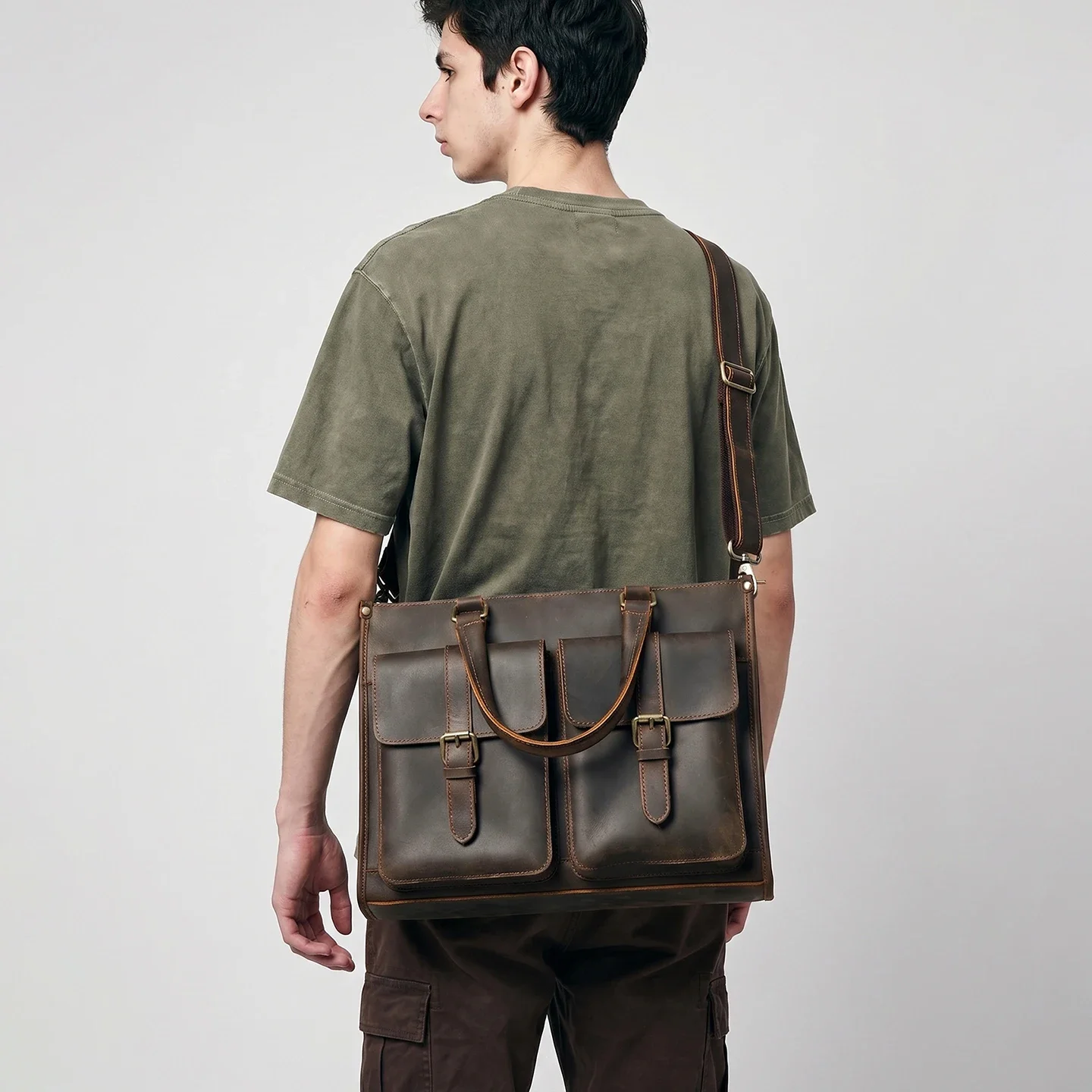 Tas Selempang Kulit Asli Vinta - Leather Work Laptop Bag ulasan dan harga