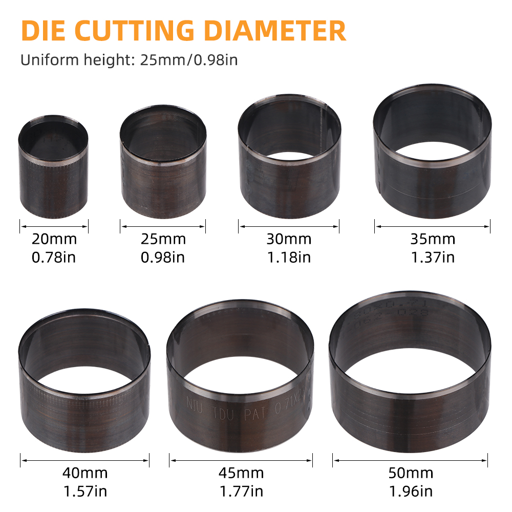 QJH 7Pcs tajam kulit pemotong  - Leatherwork Rings ulasan dan harga