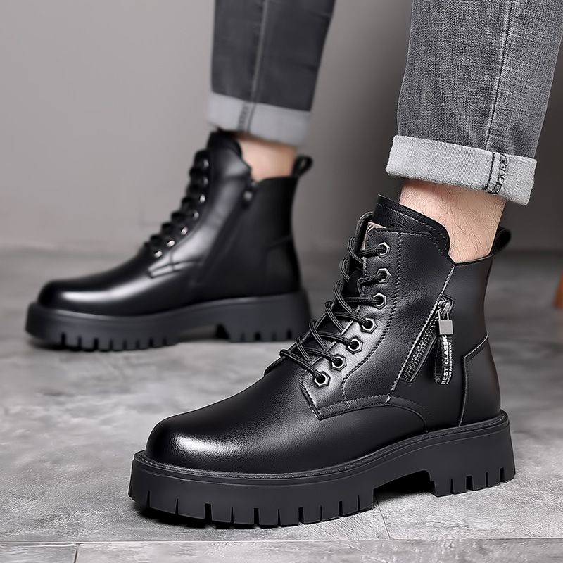 Sepatu Bot Kulit Asli Klasik P - Leather Work Fabric ulasan dan harga