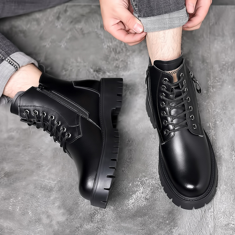 Sepatu Bot Kulit Asli Klasik P - Leather Work Fabric ulasan dan harga