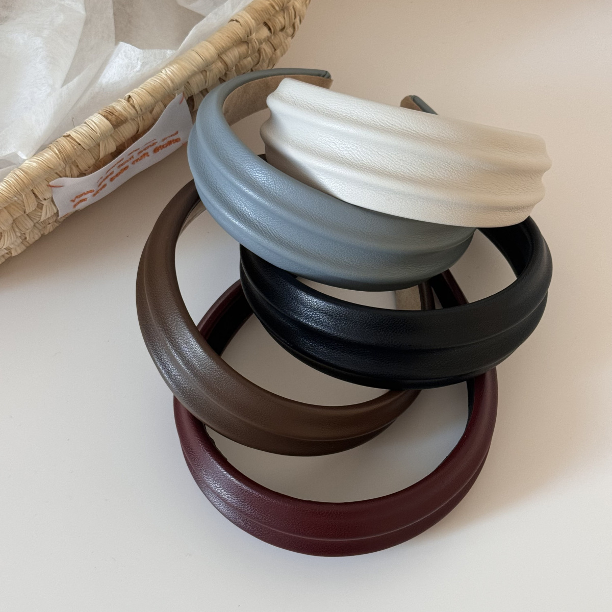 Headband Kulit PU Lebar untuk  - Leatherwork Rings ulasan dan harga