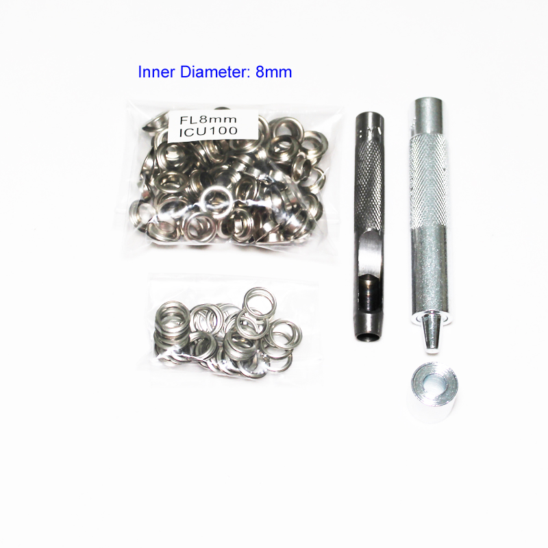 4 mm-14 mm 100 Set perak luban - Leatherwork Eyelets ulasan dan harga