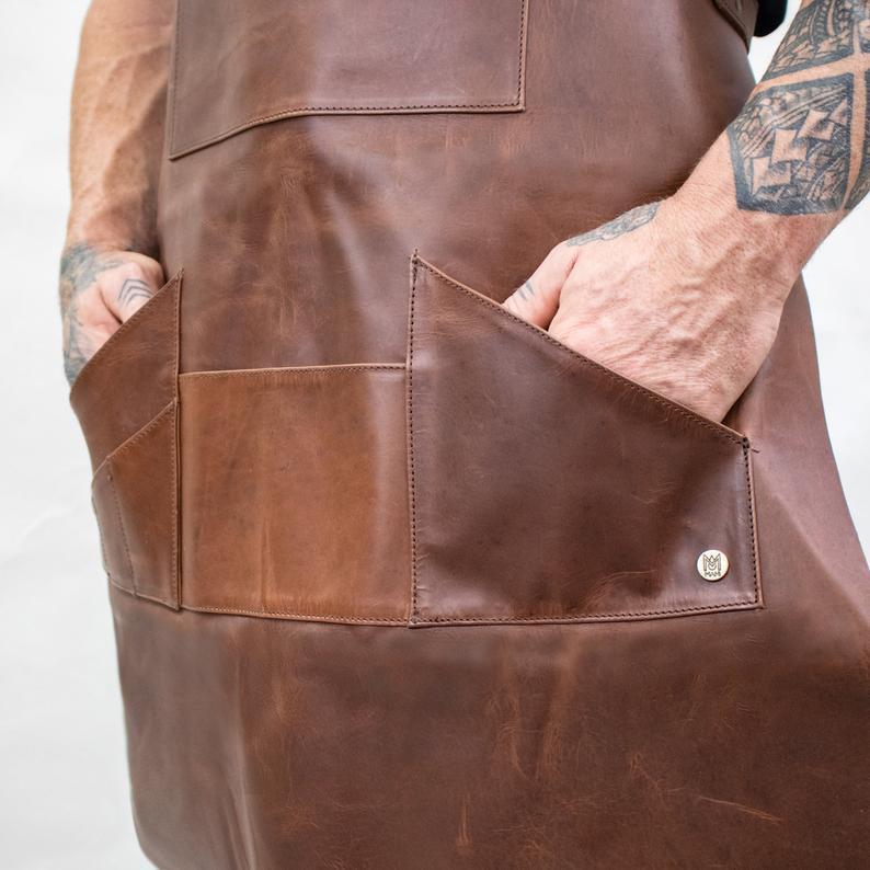 Apron kerja kasual kulit PU te - Leatherwork Tattoo ulasan dan harga