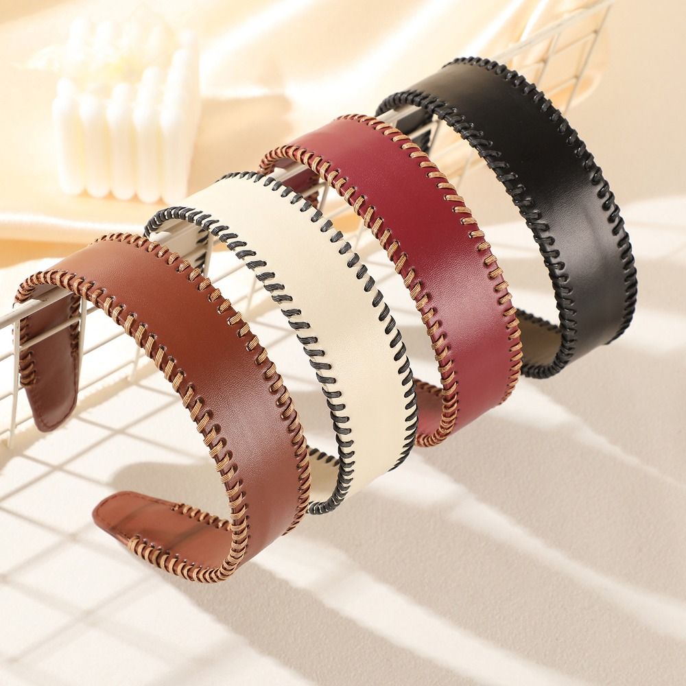 Ikat Kepala Kulit Warna Solid  - Leatherwork Rings ulasan dan harga