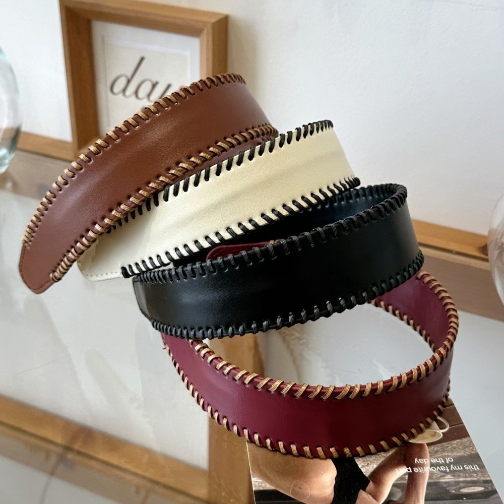Ikat Kepala Kulit Warna Solid  - Leatherwork Rings ulasan dan harga