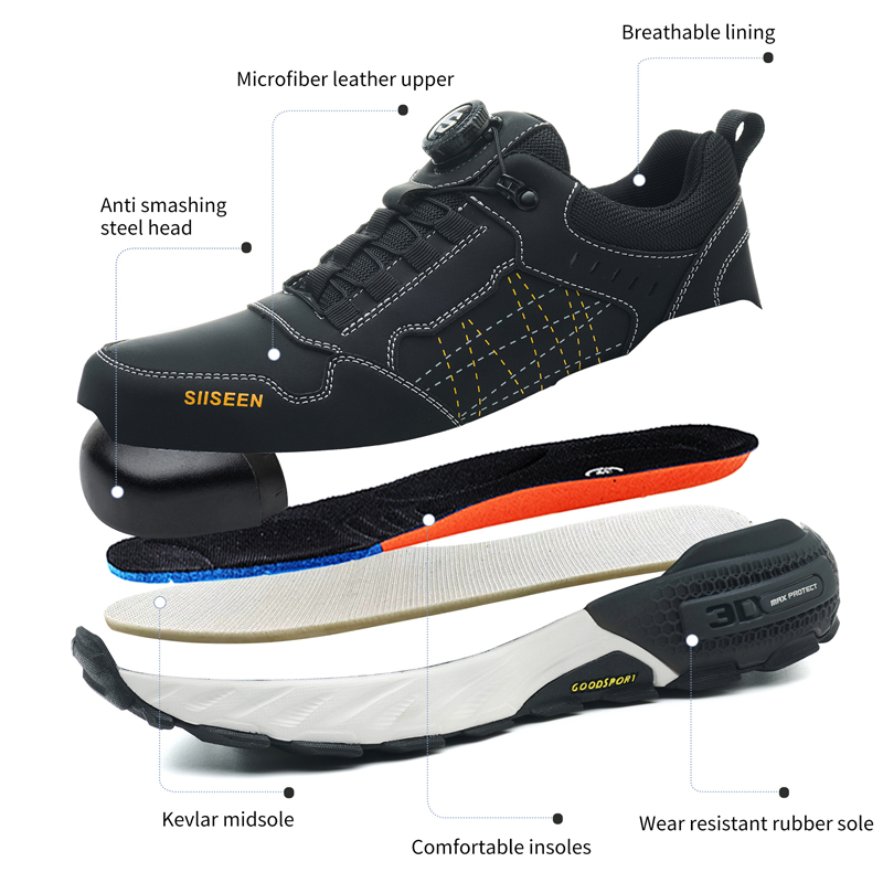 Sepatu Safety Kulit Hitam Sepa - Leather Work Fabric ulasan dan harga