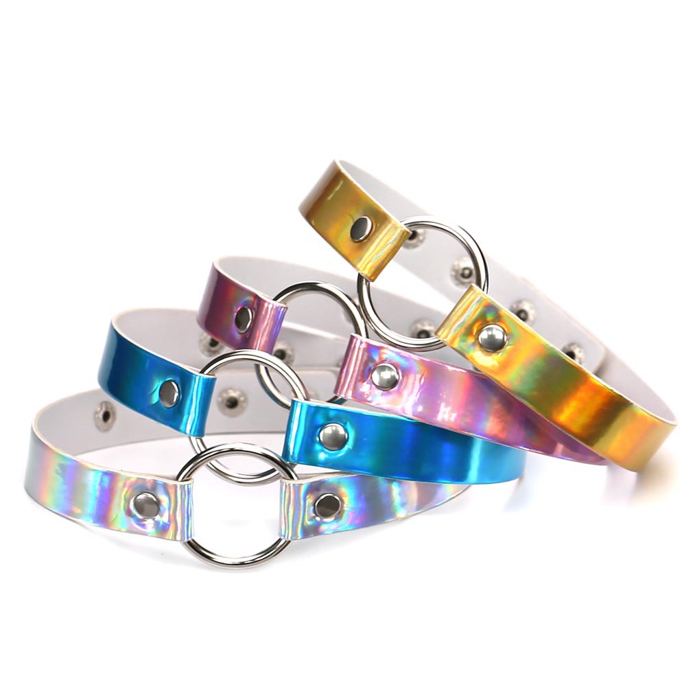 Kalung Choker Laser lingkaran  - Leatherwork Rings ulasan dan harga