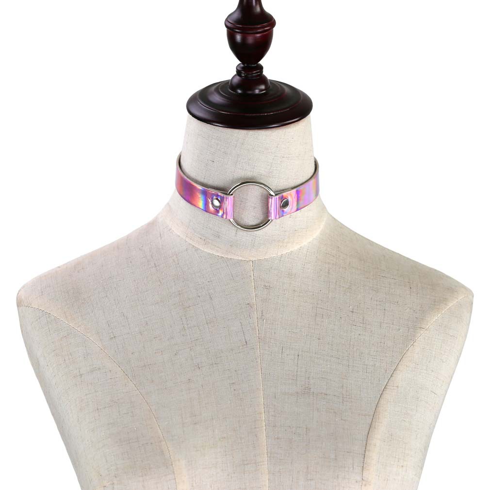 Kalung Choker Laser lingkaran  - Leatherwork Rings ulasan dan harga