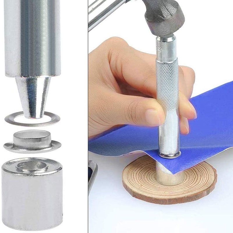 Kit Alat Tang Lubang dengan 50 - Leatherwork Eyelets ulasan dan harga